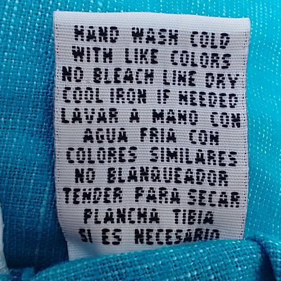 Erin London Blue Silk Linen Capris - Small - Picture 7 of 7